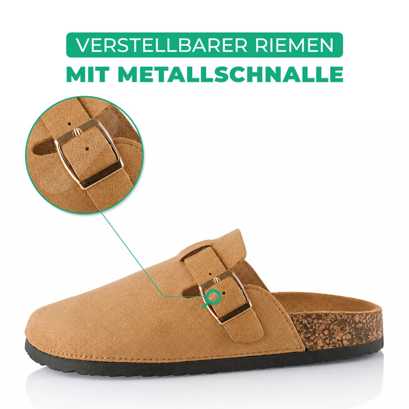 Pantoffeln mit Kork-Fußbett
