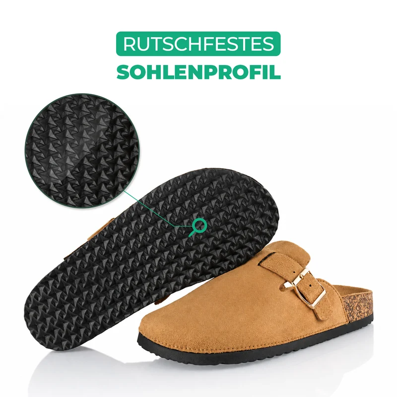 Pantoffeln mit Kork-Fußbett