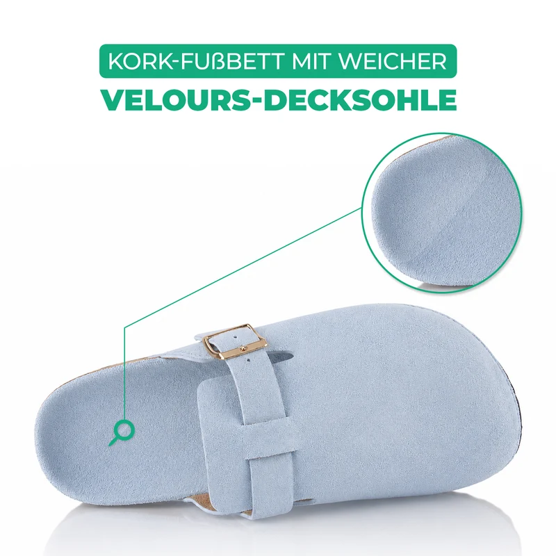 Pantoffeln mit Kork-Fußbett