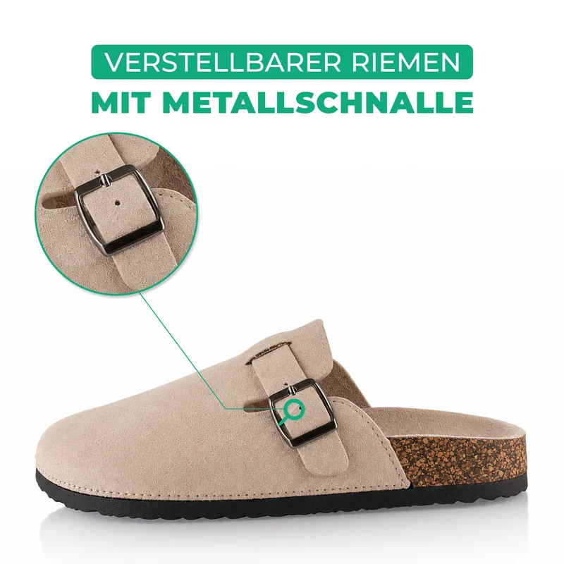 Pantoffeln mit Kork-Fußbett