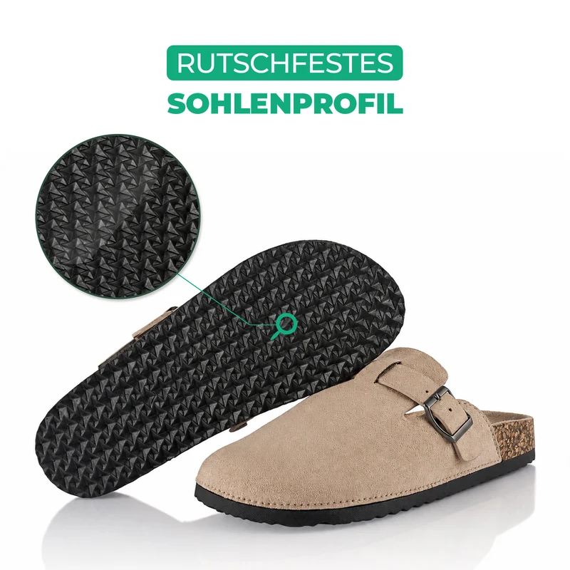 Pantoffeln mit Kork-Fußbett