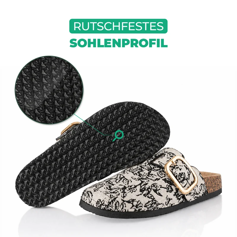 Pantoffeln mit Kork-Fußbett