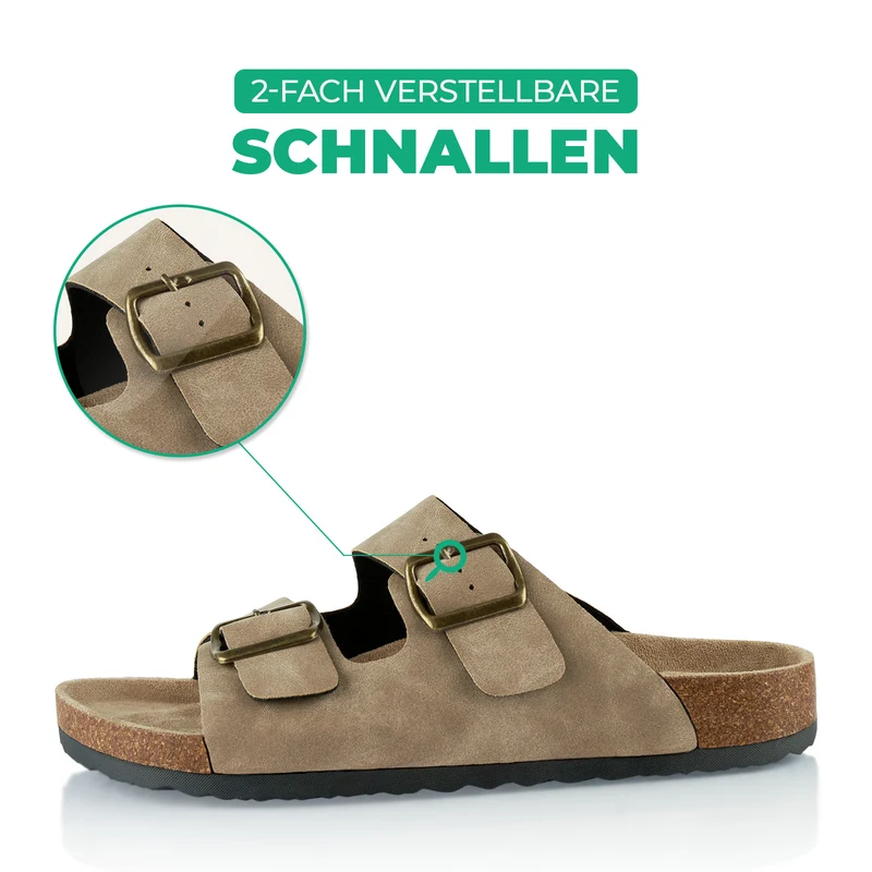 Pantoletten mit Kork-Fußbett