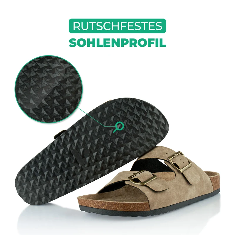 Pantoletten mit Kork-Fußbett