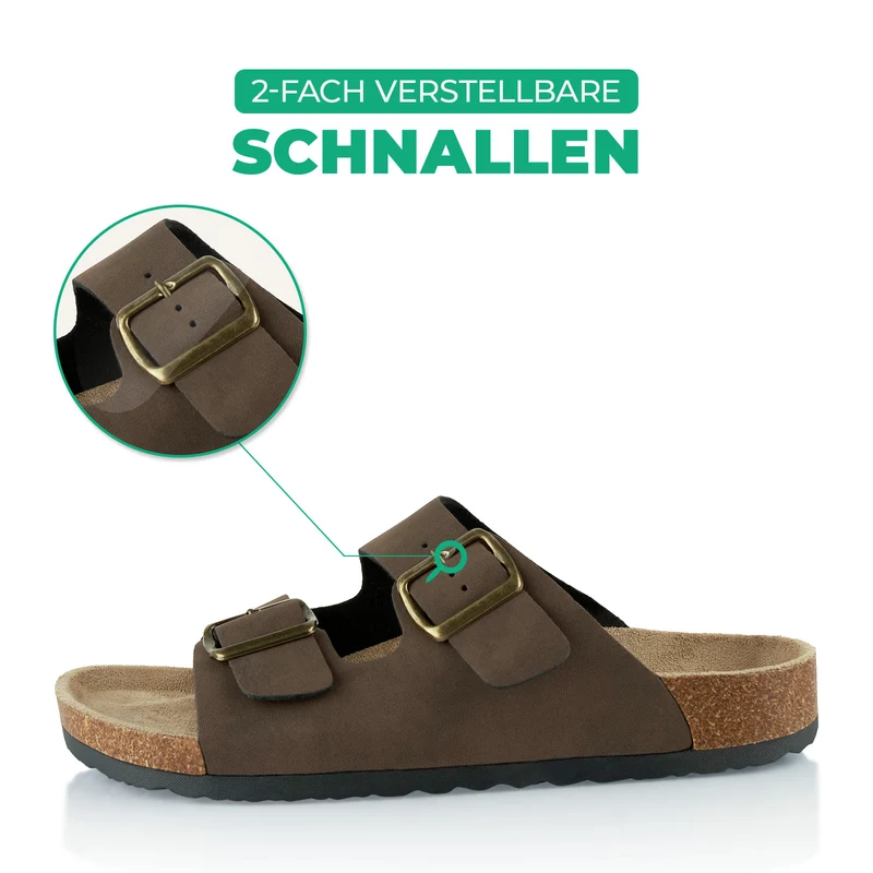 Pantoletten mit Kork-Fußbett