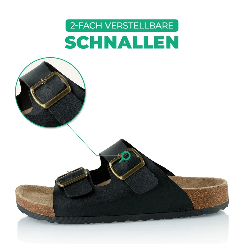 Pantoletten mit Kork-Fußbett