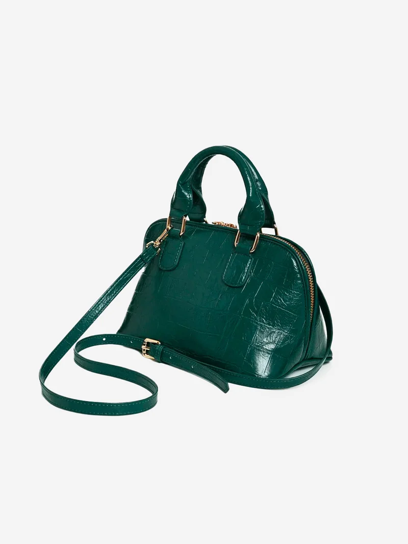 Borsa bauletto Kamilla verde in pelle sintetica