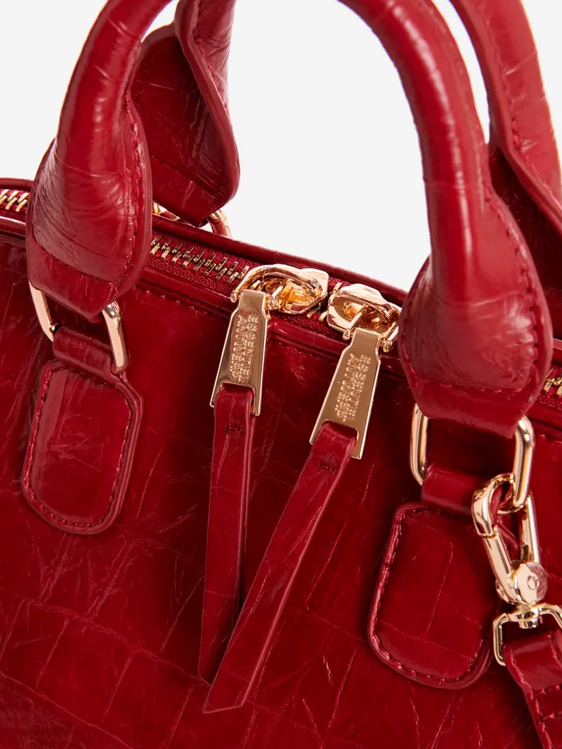 Borsa bauletto Kamilla rossa in pelle sintetica