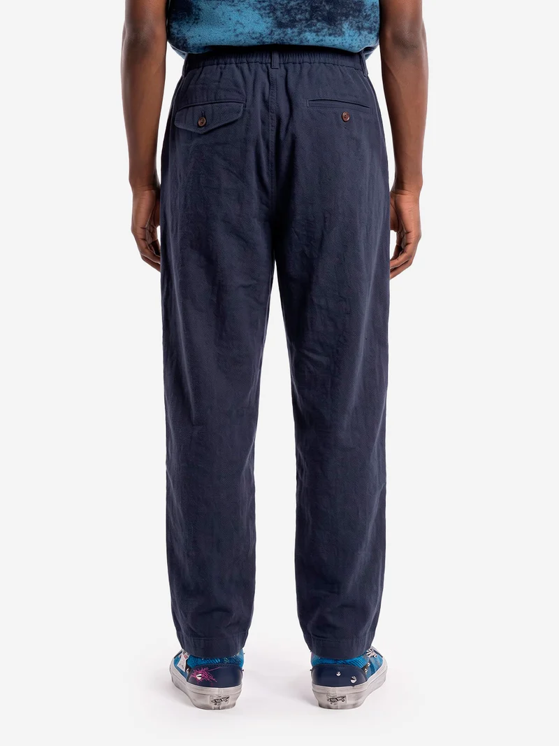 Pantaloni Comfort Moleskin blu con pinces