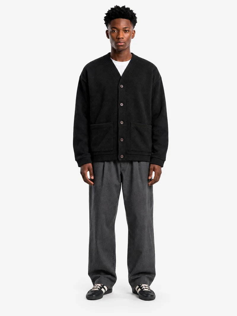 Pantaloni Oxford in cotone e lino grigi