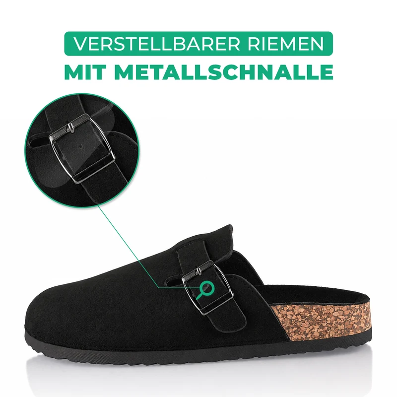 Pantoffeln mit Kork-Fußbett