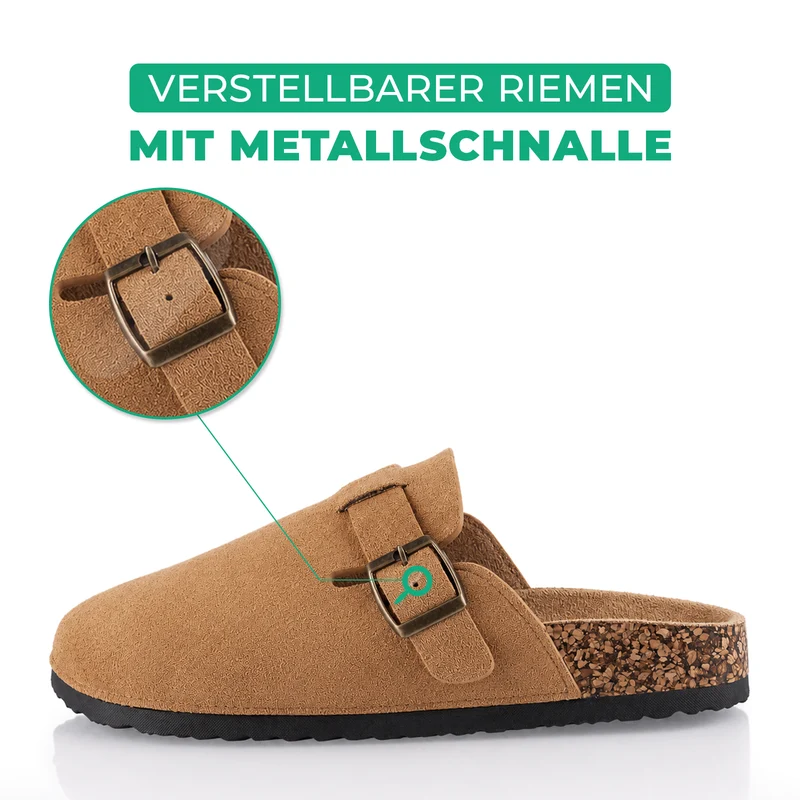 Pantoffeln mit Kork-Fußbett