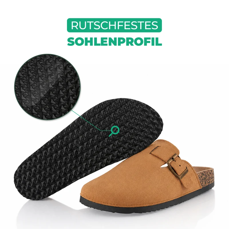Pantoffeln mit Kork-Fußbett
