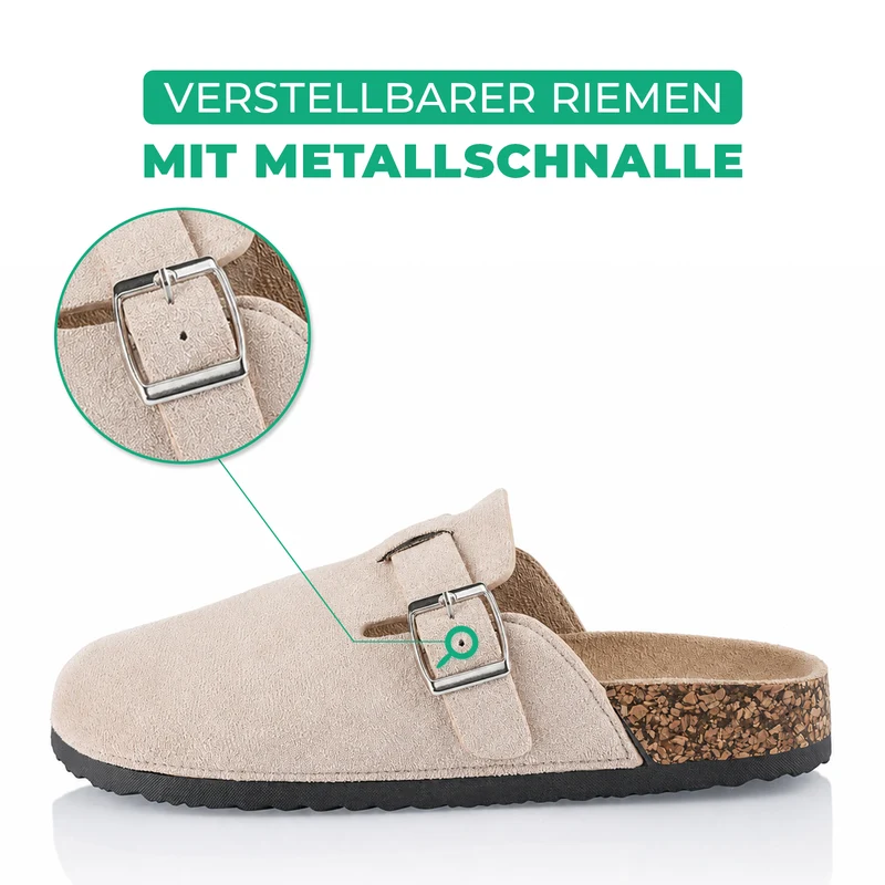Pantoffeln mit Kork-Fußbett
