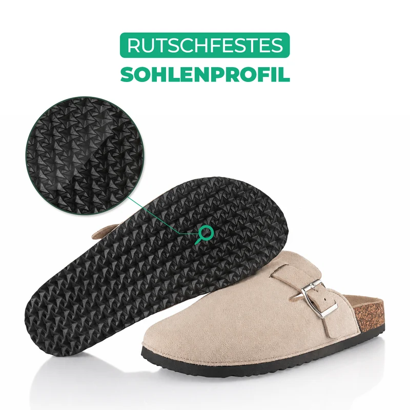 Pantoffeln mit Kork-Fußbett
