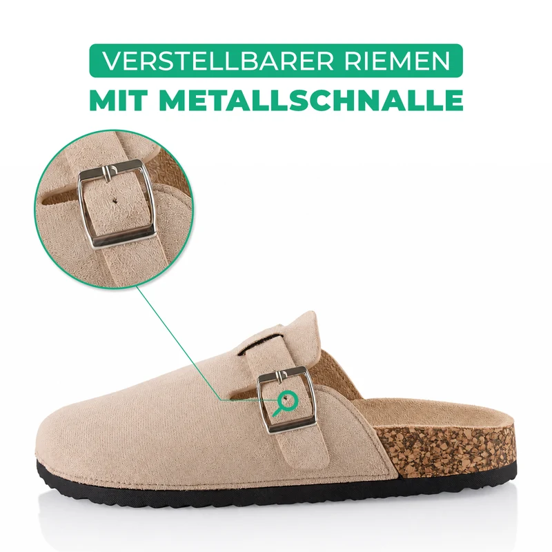 Pantoffeln mit Kork-Fußbett