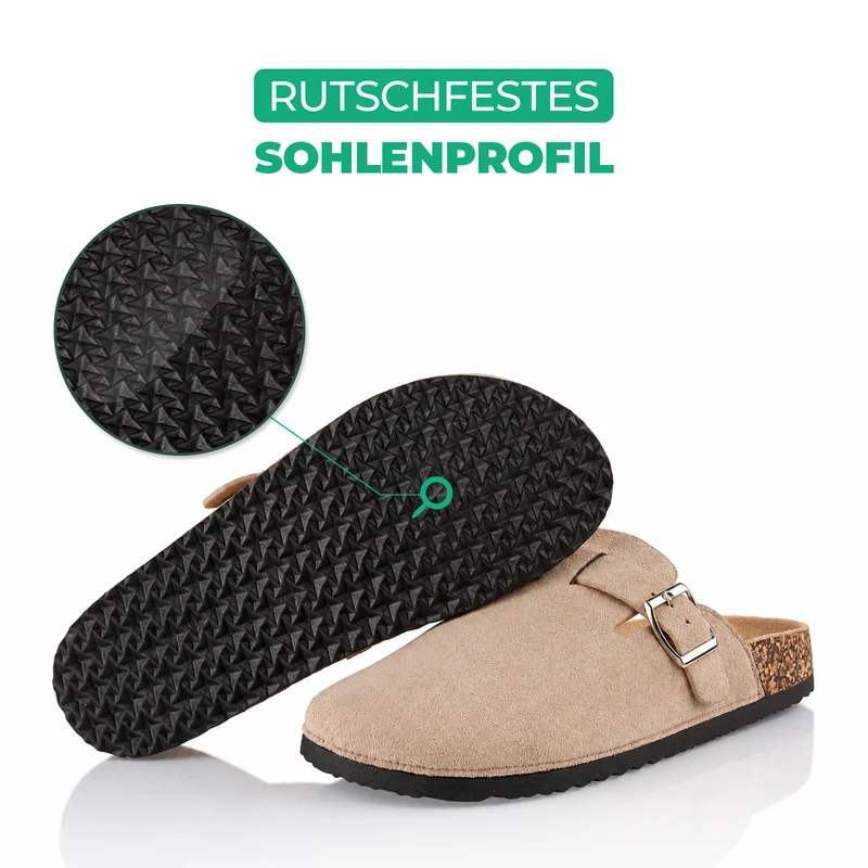 Pantoffeln mit Kork-Fußbett