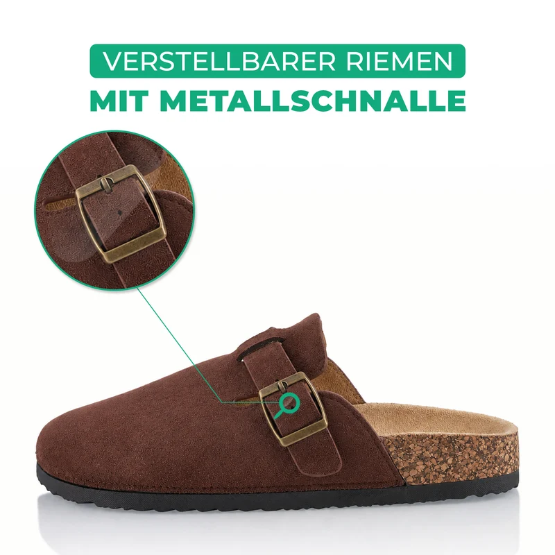 Pantoffeln mit Kork-Fußbett