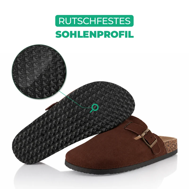 Pantoffeln mit Kork-Fußbett