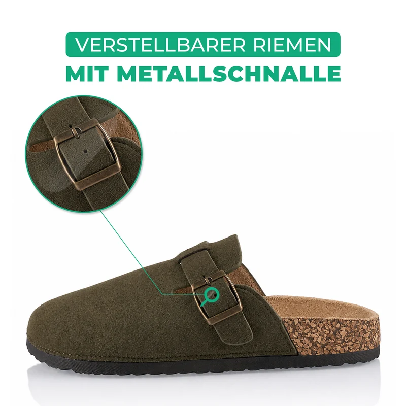 Pantoffeln mit Kork-Fußbett