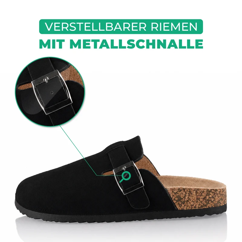 Pantoffeln mit Kork-Fußbett