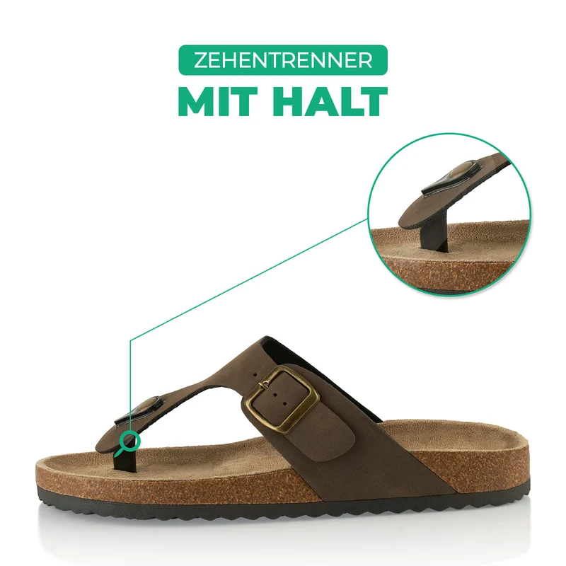 Zehentrenner mit Kork-Fußbett