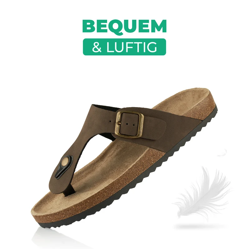 Zehentrenner mit Kork-Fußbett