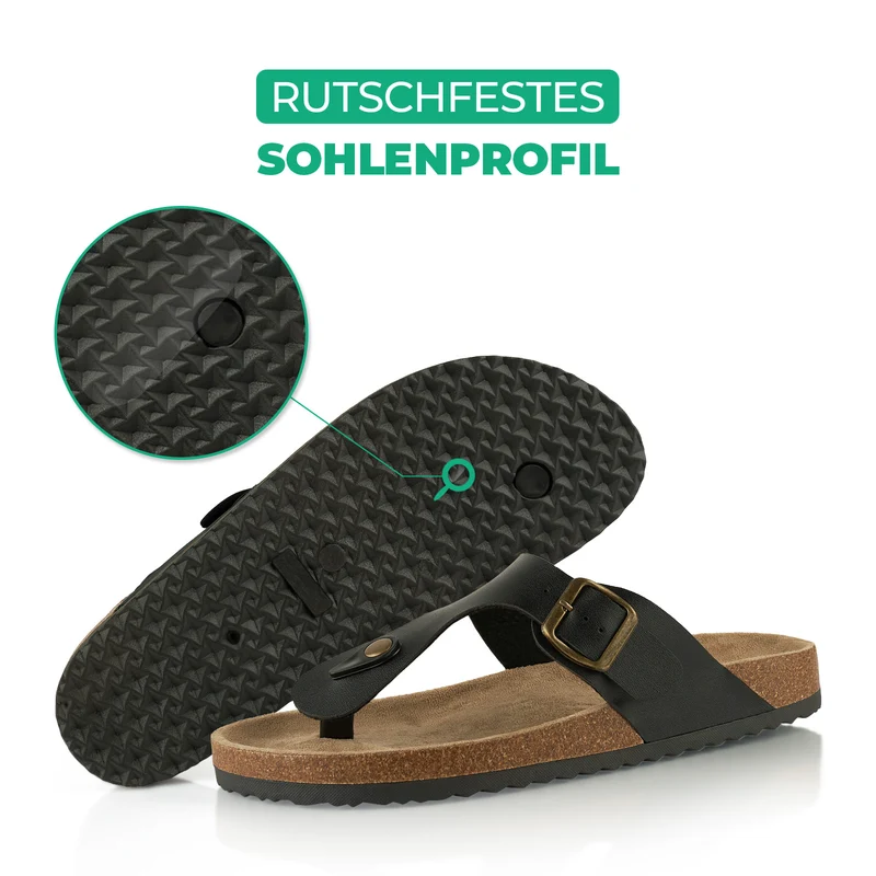 Zehentrenner mit Kork-Fußbett