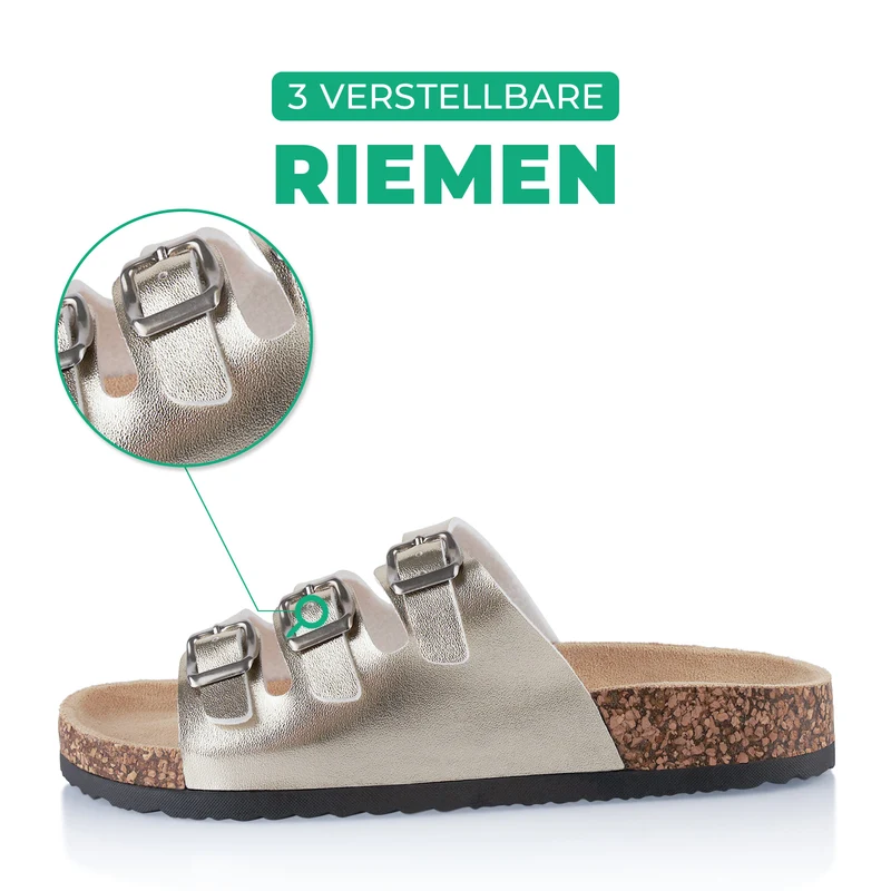 Pantoletten mit Kork-Fußbett