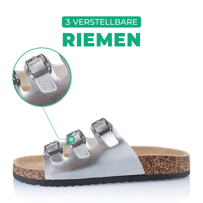 Pantoletten mit Kork-Fußbett