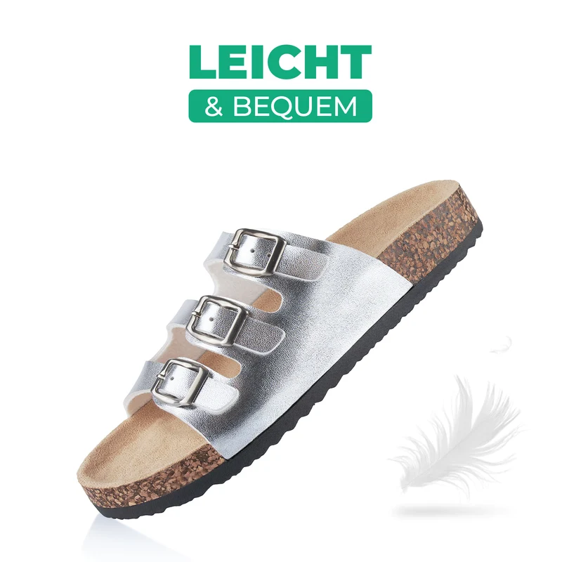 Pantoletten mit Kork-Fußbett