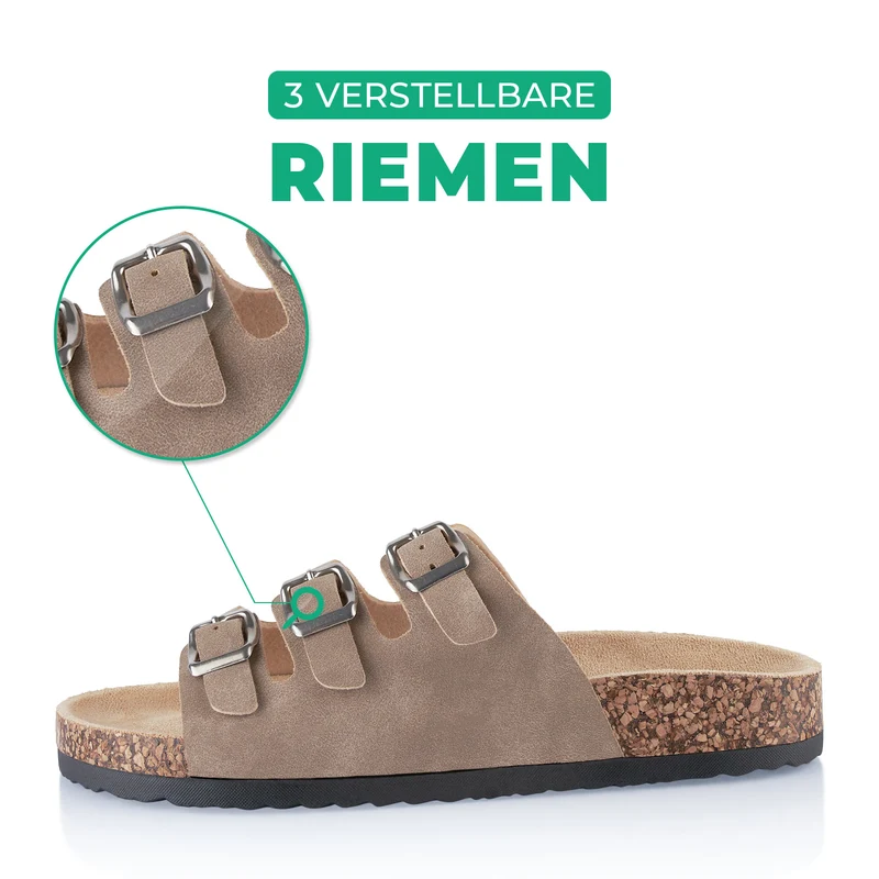 Pantoletten mit Kork-Fußbett