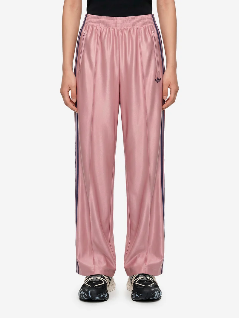 Pantaloni loose 'Firebird' rosa con stripes nere
