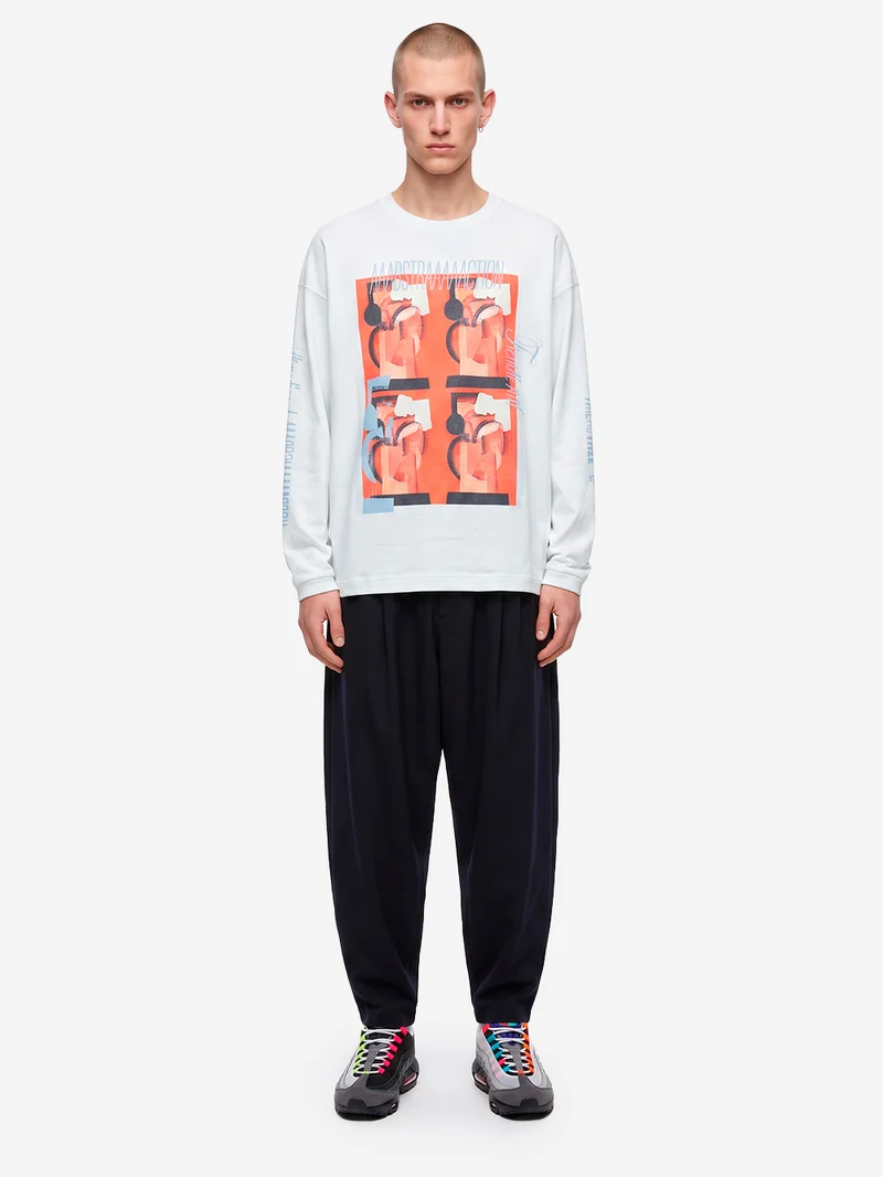 T-Shirt a Manica Lunga bianca Re Aikawa Type-B