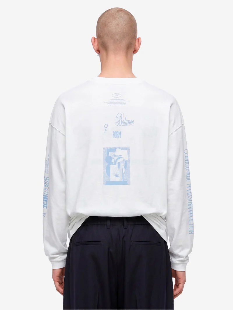 T-Shirt a Manica Lunga bianca Re Aikawa Type-B