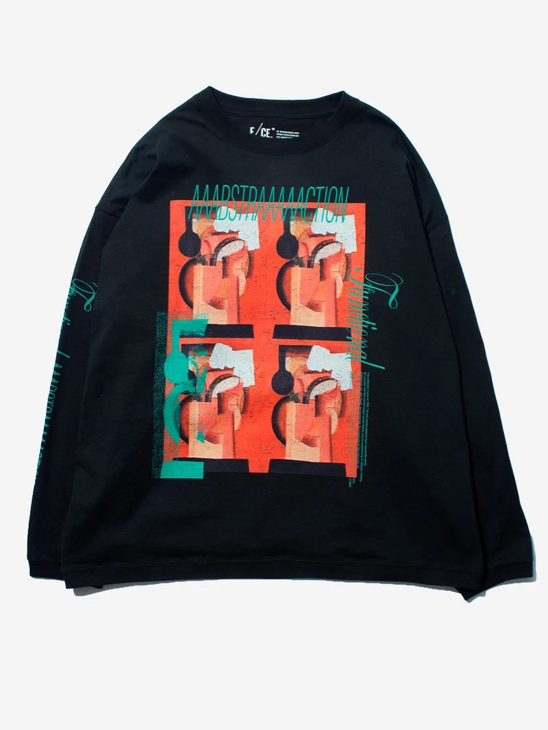T-Shirt a Manica Lunga nera Re Aikawa Type-B