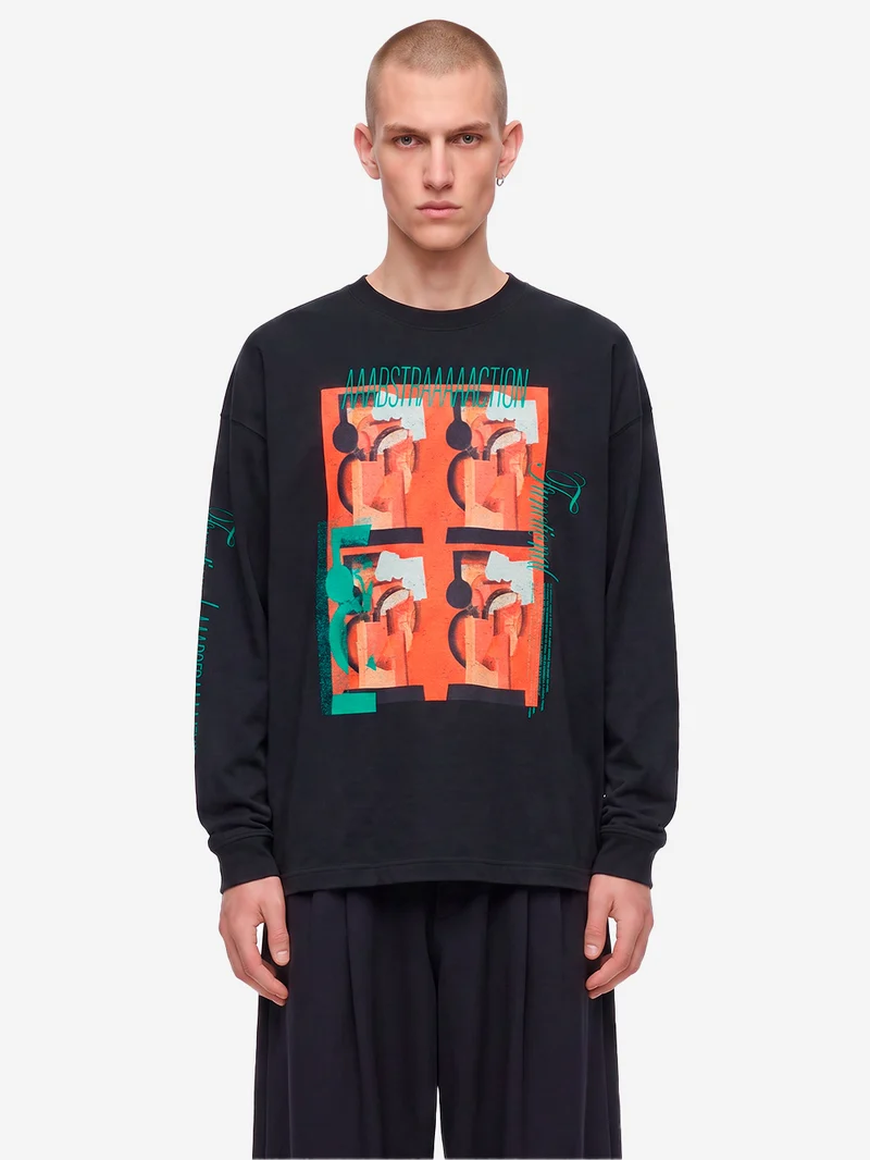 T-Shirt a Manica Lunga nera Re Aikawa Type-B