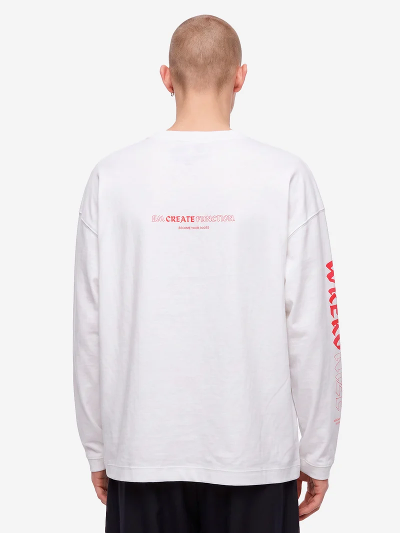 T-Shirt bianca a manica lunga Type-A