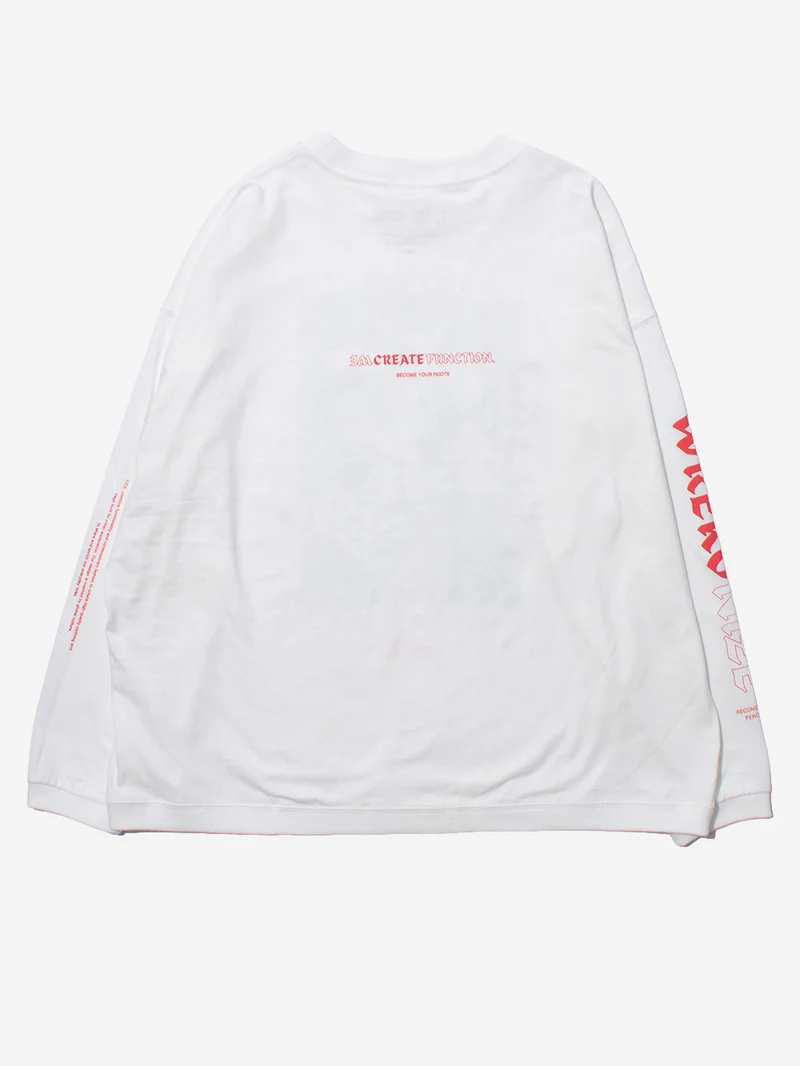 T-Shirt bianca a manica lunga Type-A