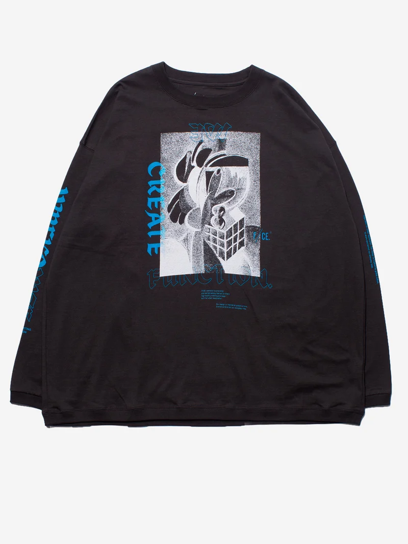 T-Shirt nera a manica lunga Type-A