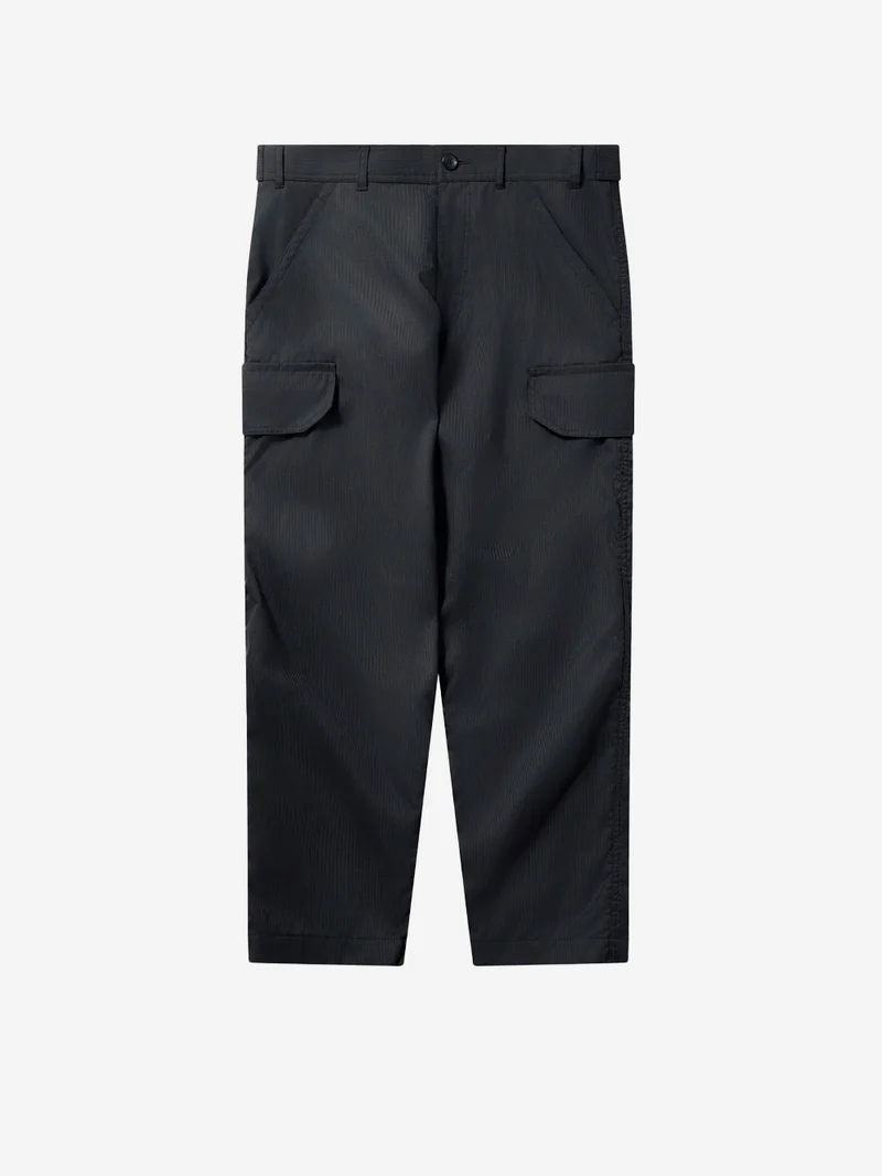 Pantaloni Heringbone Cargo neri