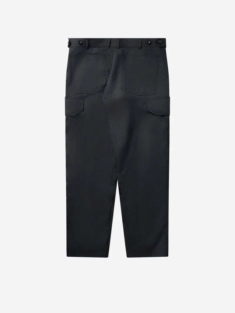 Pantaloni Heringbone Cargo neri