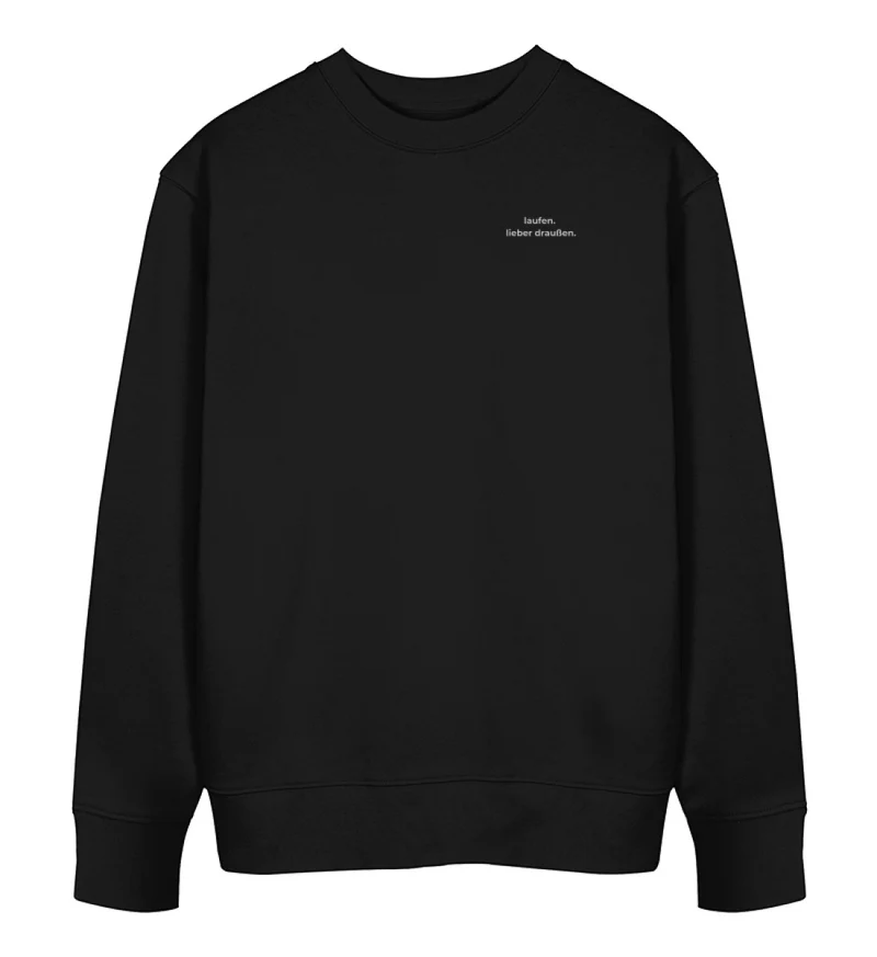 laufen. lieber draußen - Bio Premium Sweatshirt Stick