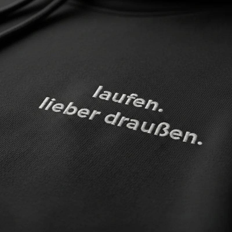 laufen. lieber draußen. - Bio Premium Hoodie Stick