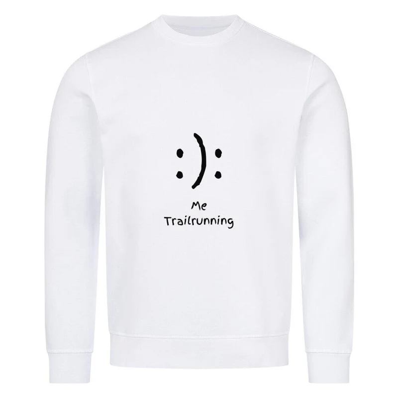 Outlet: Smile Me Trailrunning - Bio Premium Sweatshirt, Gr. S, weiß