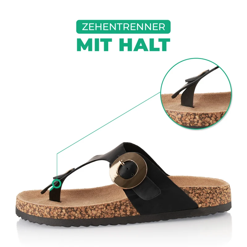 Zehentrenner mit Kork-Fußbett