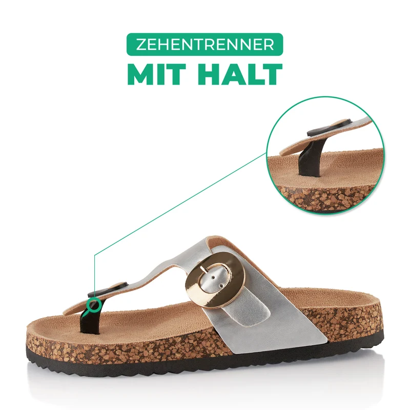 Zehentrenner mit Kork-Fußbett