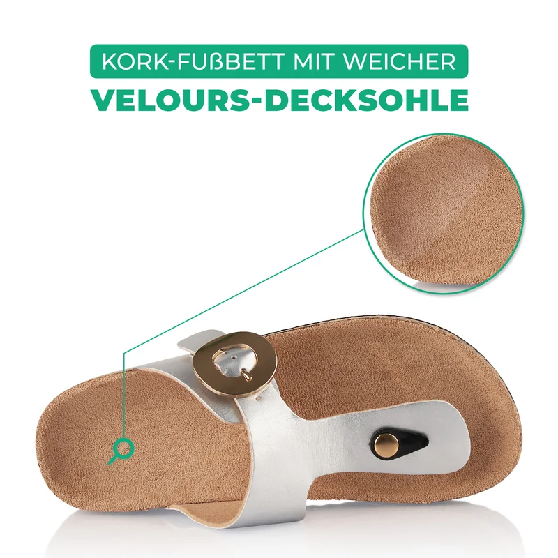 Zehentrenner mit Kork-Fußbett