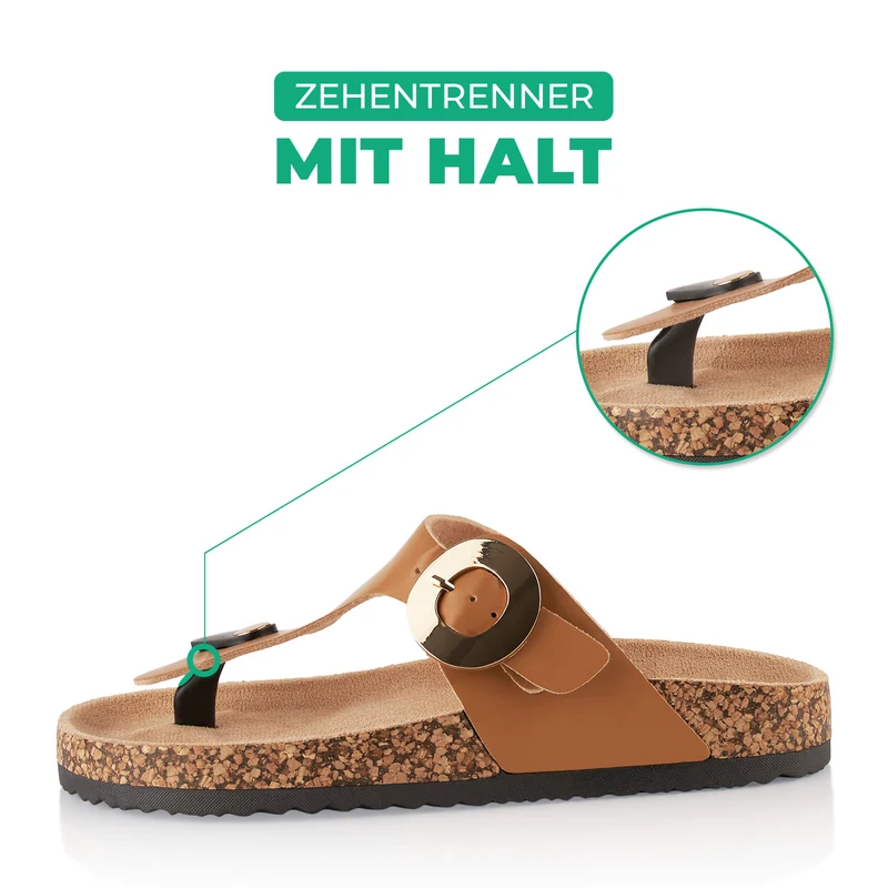 Zehentrenner mit Kork-Fußbett