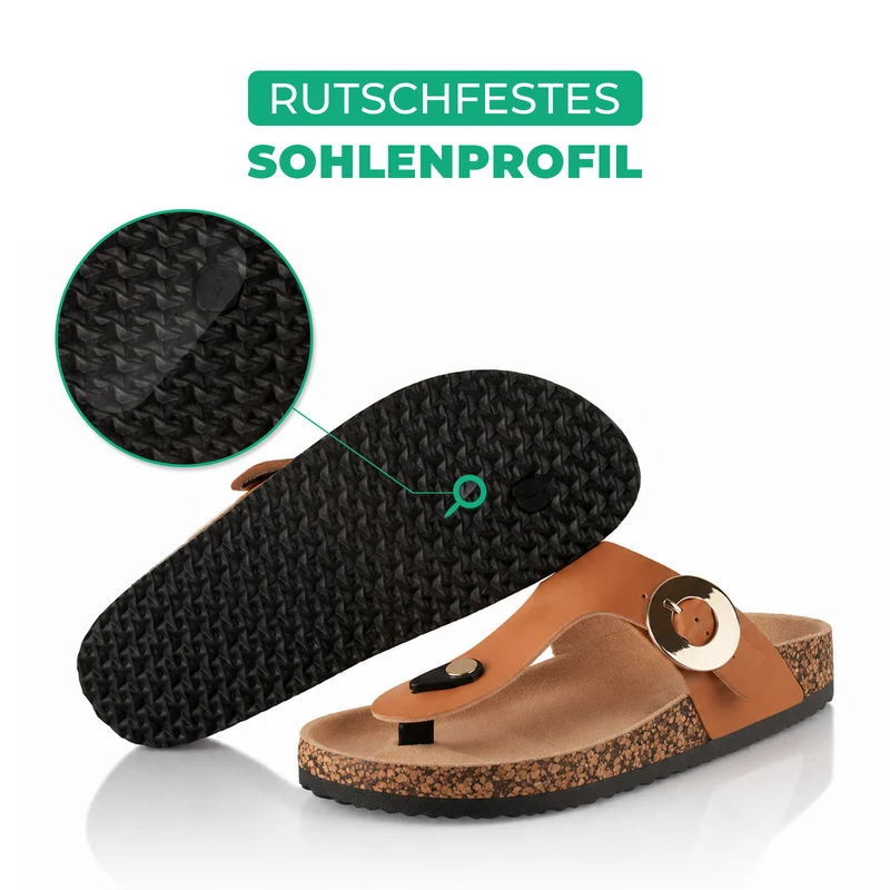Zehentrenner mit Kork-Fußbett